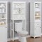 Alaterre Furniture Dorset Bath Over the Toilet Space Saver Storage with Open Upper Shelves ANVA7275WH - alternate 2